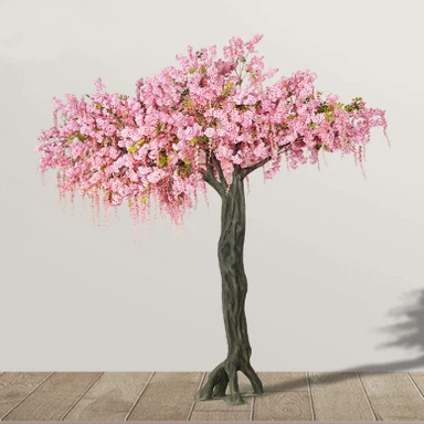Umjetnost modeliranje umjetne trešnje cvijet stablo s wisteria cvijet za vješanje