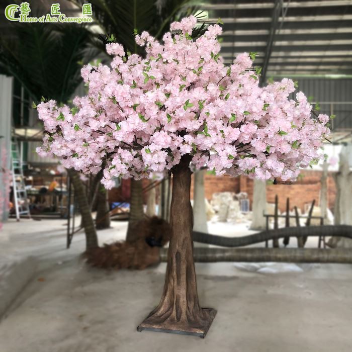 Big Artificial Flowering Tree For Wedding Decoration