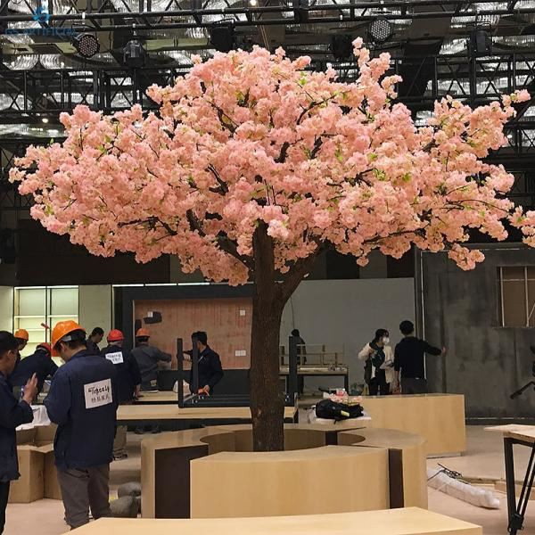 Big Artificial Flowering Tree For Wedding Decoration